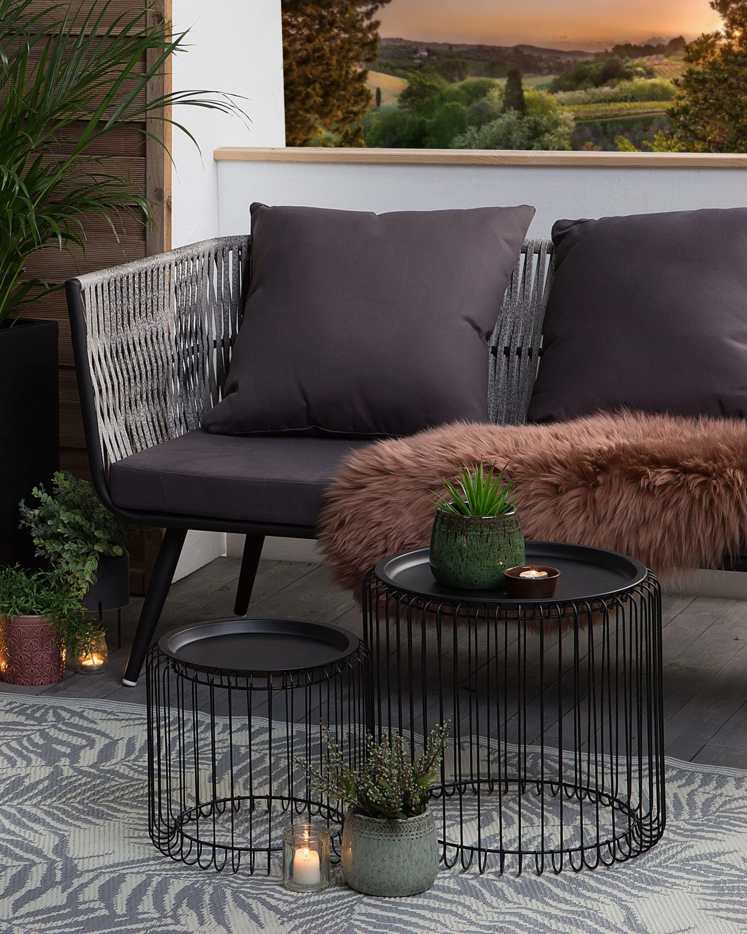 Ulkomatto Kaksipuolinen Vaaleanharmaa 120 X 180 Cm KOTA - Image 2