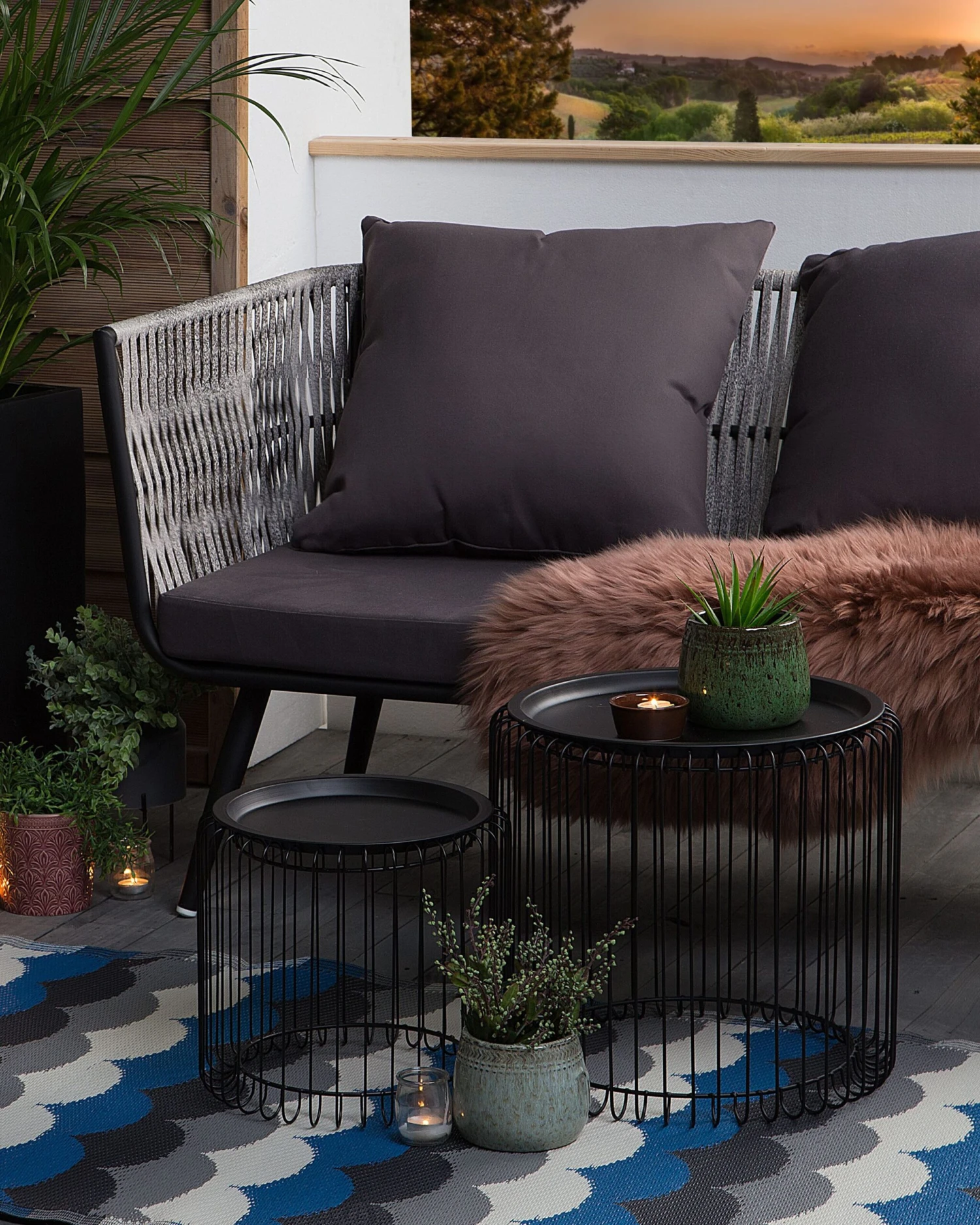 Ulkomatto Sininen/harmaa 90 X 180 Cm BELLARY - Image 2