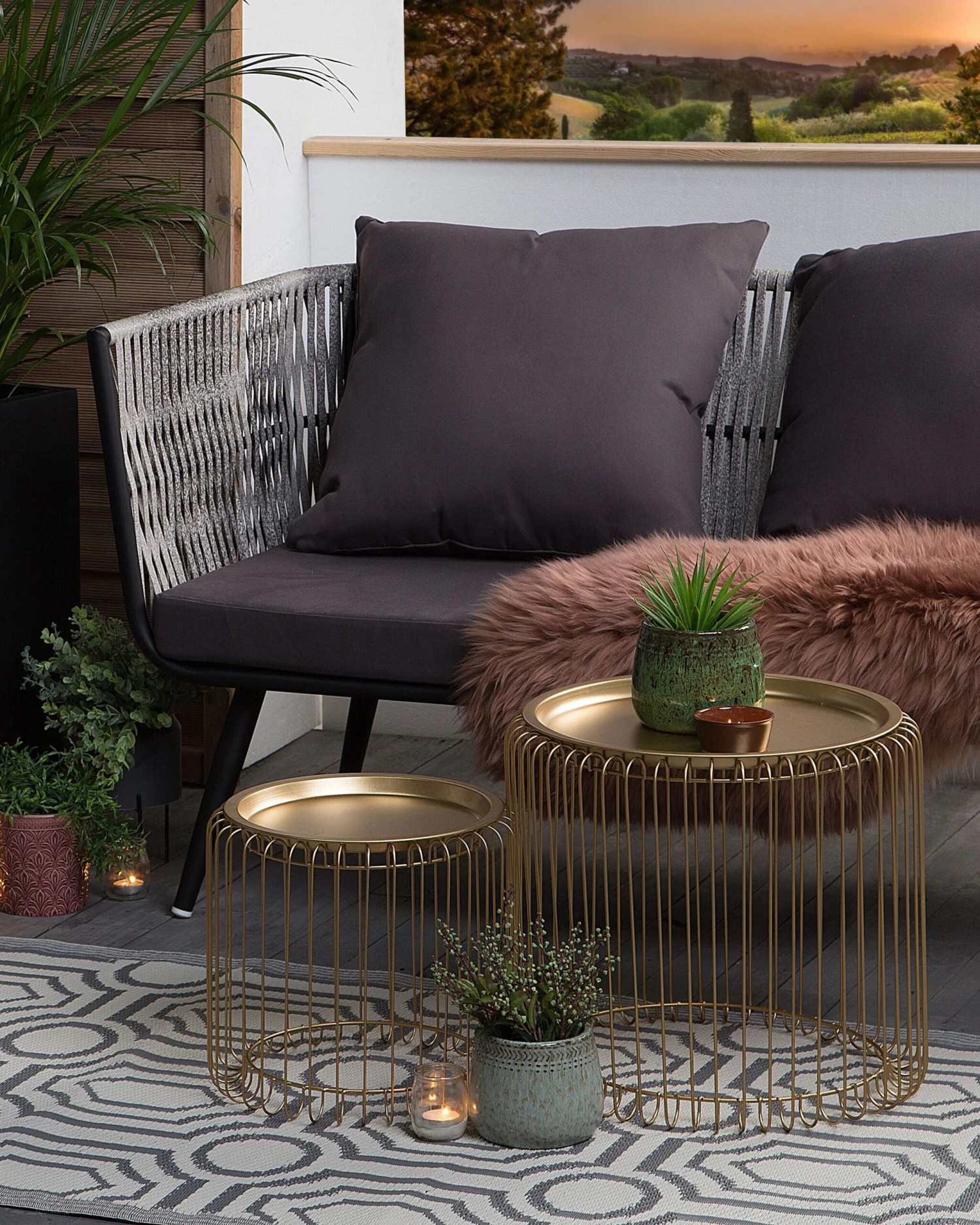 Ulkomatto Kaksipuolinen Tummanharmaa 90 X 180 Cm BIDAR - Image 2