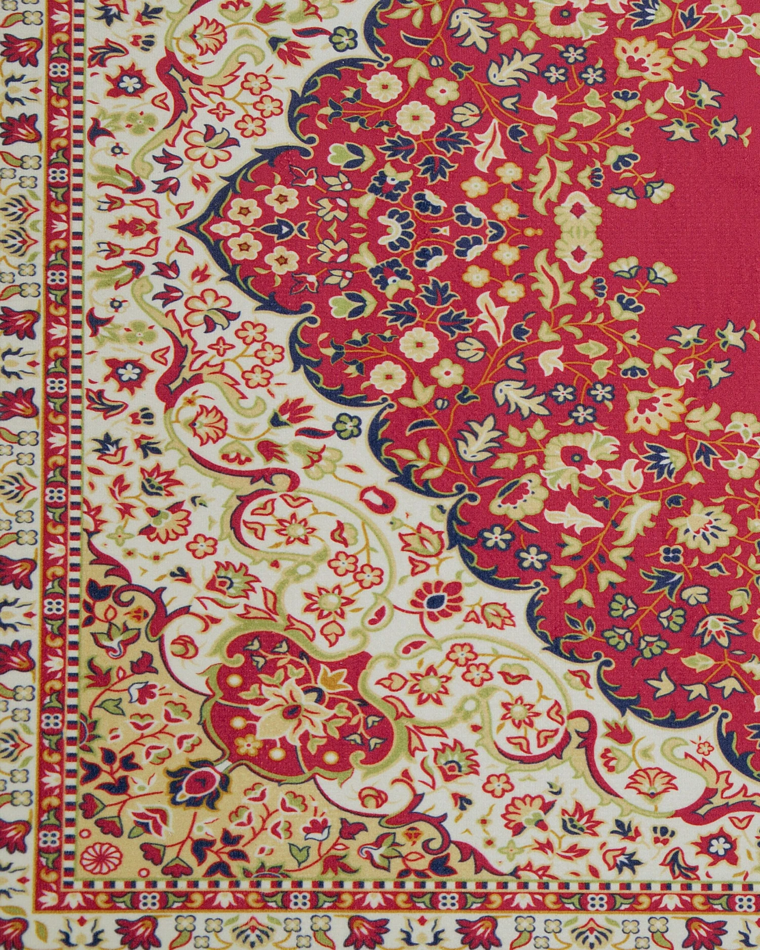 Matto Kangas Punainen KARAMAN Useita Kokoja 7 Matto Kangas Punainen KARAMAN Useita Kokoja - Image 5