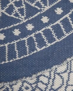 Ulkomatto Kaksipuolinen Sininen/valkoinen ⌀ 140 Cm YALAK -MattoMoodi kauppa undef src sa picid 734625 type whitesh image