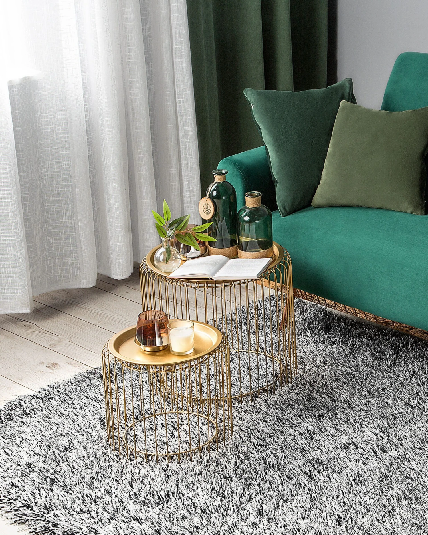 Matto Kangas Musta/valkoinen CIDE Useita Kokoja - Image 2