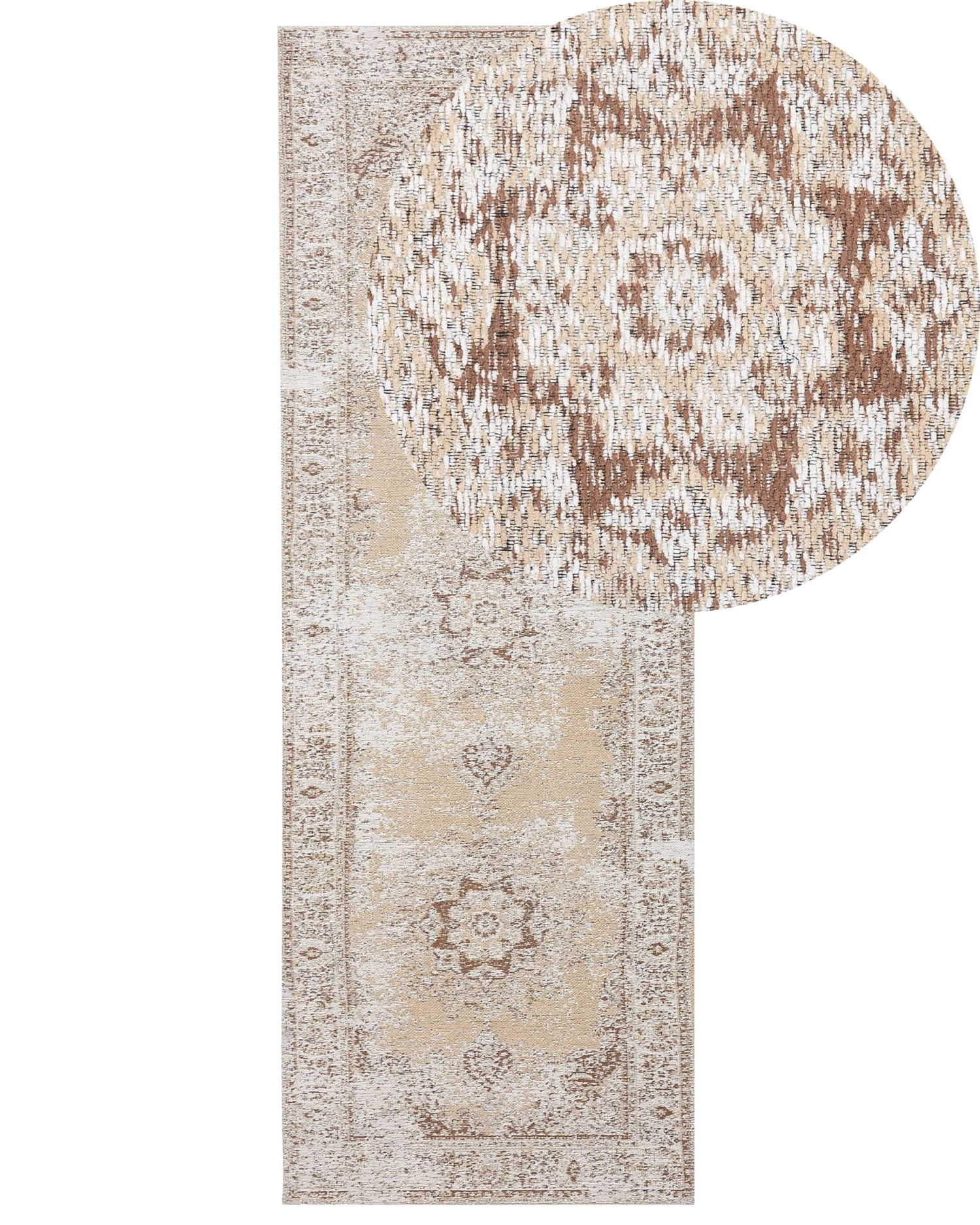 Matto Puuvilla Beige 60 X 180 Cm ALMUS