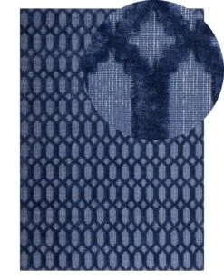 Matto Viskoosi Laivastonsininen CIZRE Useita Kokoja