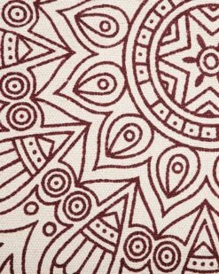 Matto Puuvilla Kermanvalkoinen/punainen ø 120 Cm AYAKLI -MattoMoodi kauppa undef src sa picid 756564 type whitesh image