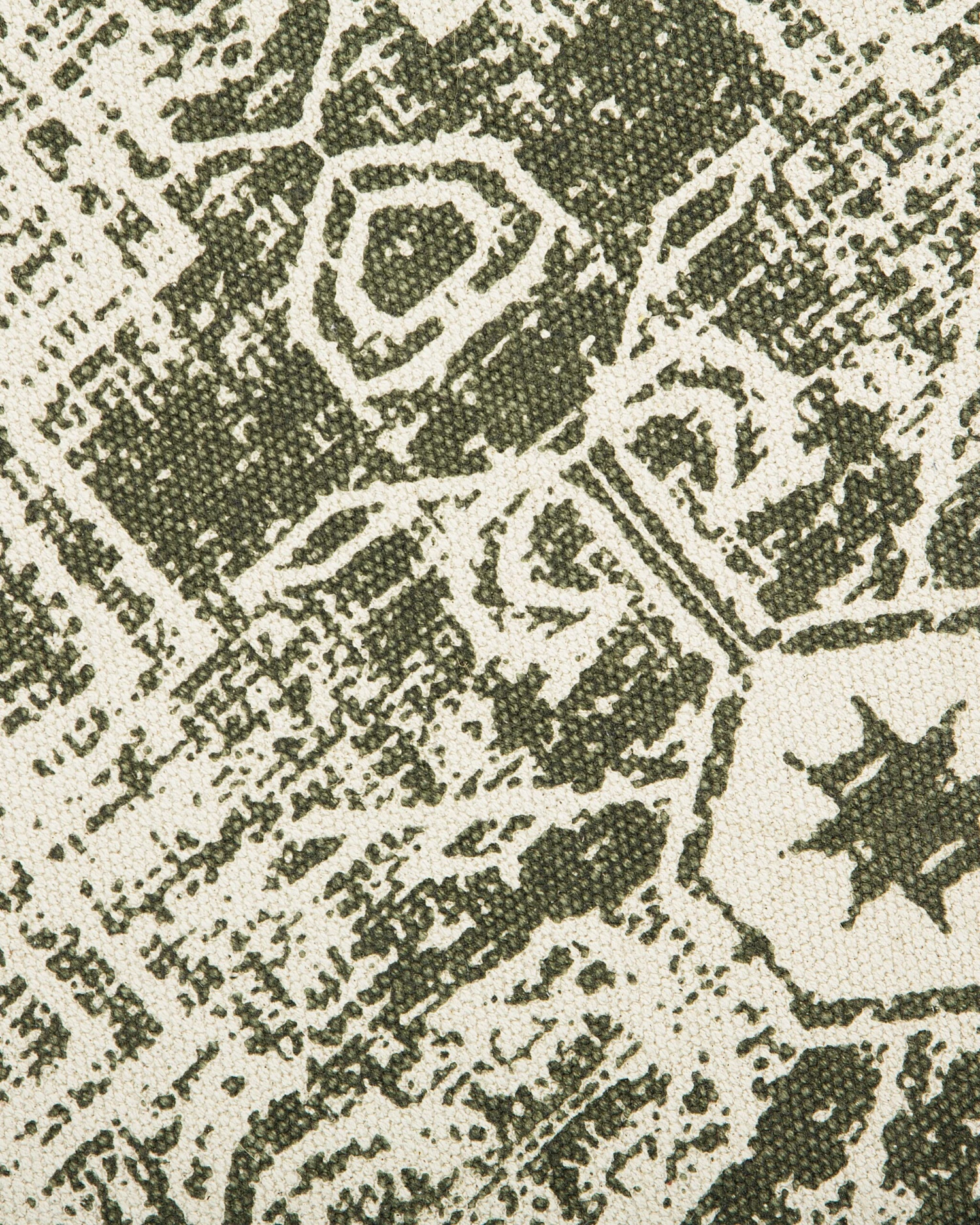 Matto Puuvilla Kermanvalkoinen/vihreä ø 120 Cm KAHTA - Image 3