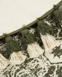 Matto Puuvilla Kermanvalkoinen/vihreä ø 120 Cm KAHTA -MattoMoodi kauppa undef src sa picid 756595 type whitesh image