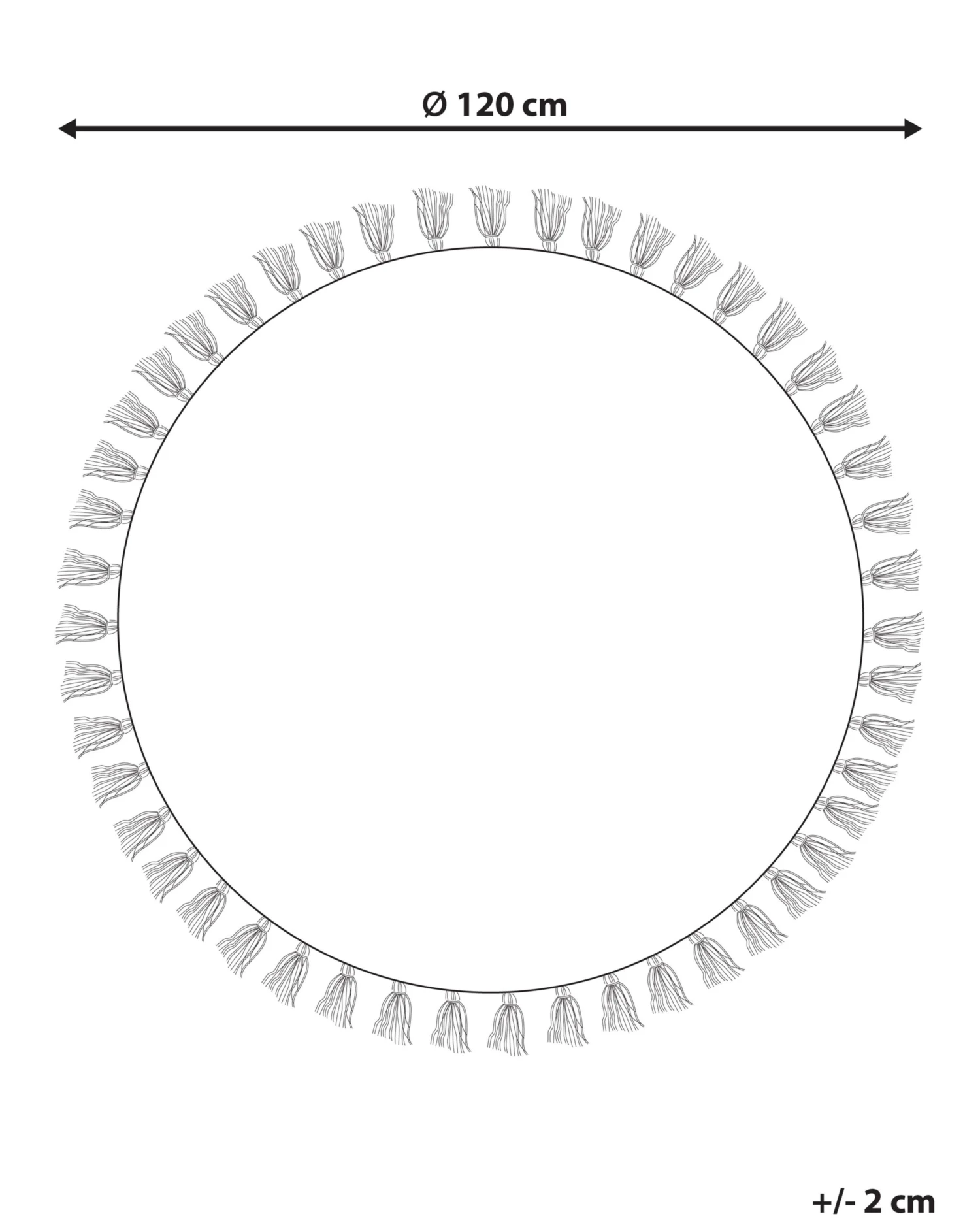 Matto Puuvilla Kermanvalkoinen/vihreä ø 120 Cm KAHTA - Image 5