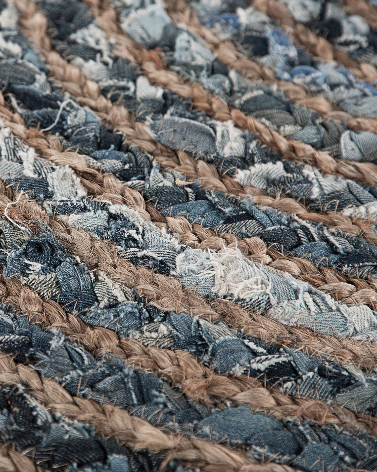 Matto Juutti Sininen/beige 120 Cm MASLAK 7 Matto Juutti Sininen/beige 120 Cm MASLAK - Image 5