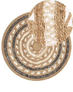 Matto Juutti Beige/musta 140 Cm GOYNE