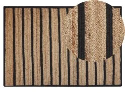 Matto Juutti Beige/musta KARADONA Useita Kokoja