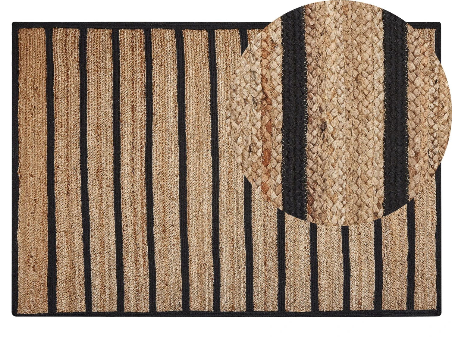 Matto Juutti Beige/musta KARADONA Useita Kokoja