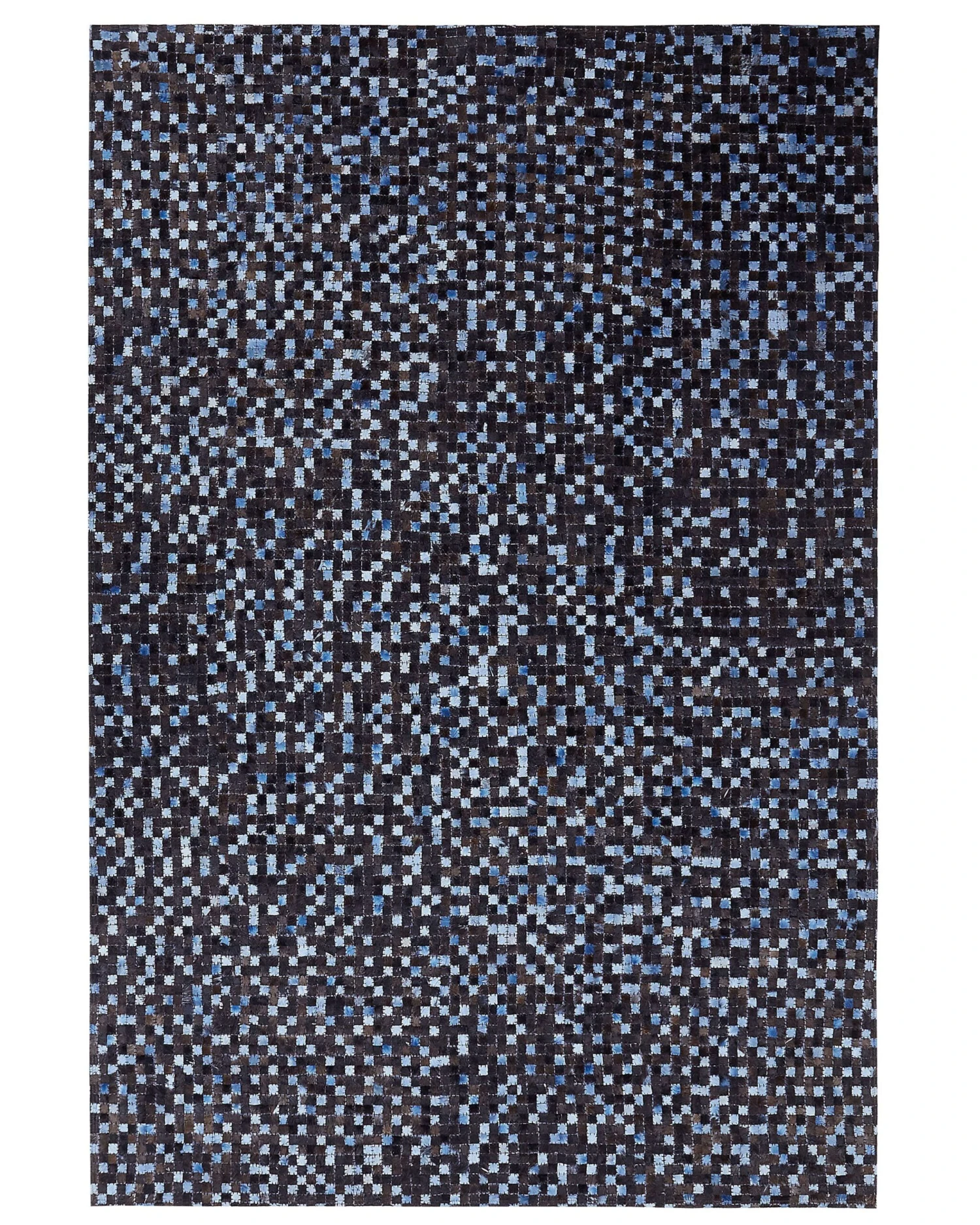 Matto Lehmännahka Ruskea/sininen IKISU Useita Kokoja 5 Matto Lehmännahka Ruskea/sininen IKISU Useita Kokoja - Image 3