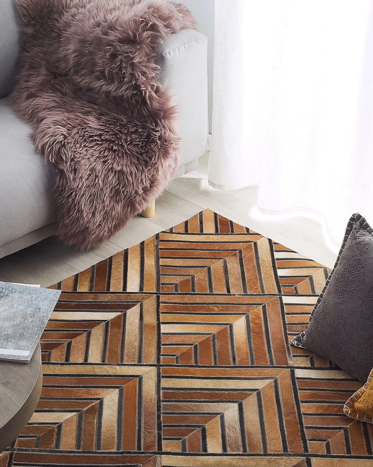 Matto Lehmännahka Ruskea TEKIR Useita Kokoja - Image 2