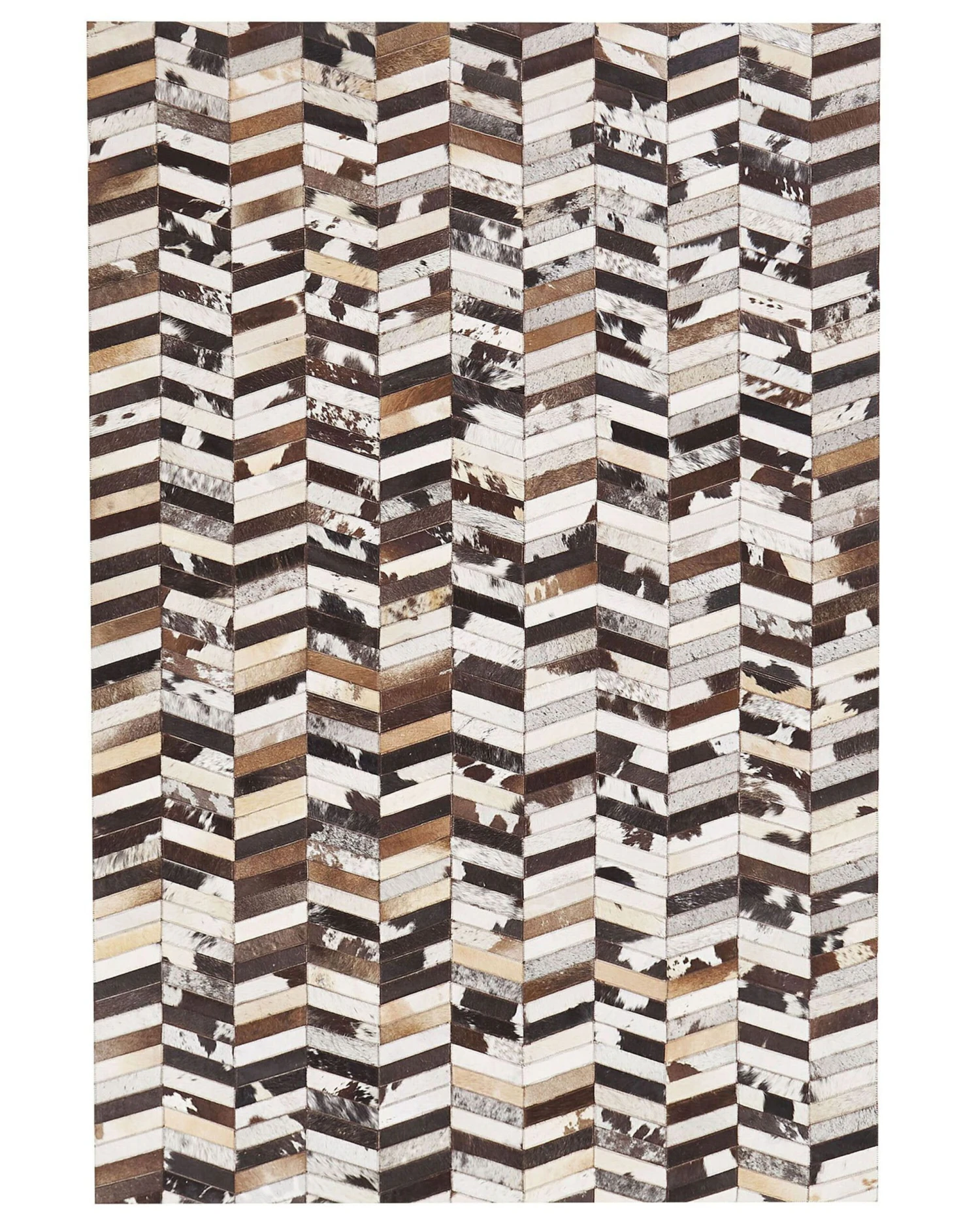 Matto Lehmännahka Ruskea/valkoinen AKYELE Useita Kokoja - Image 3