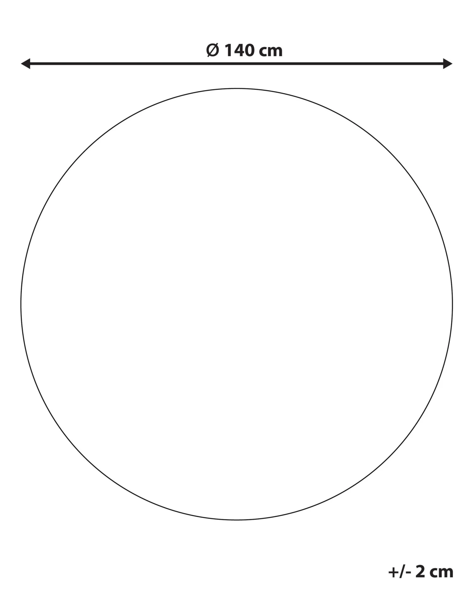 Matto Juutti Beige/musta ⌀ 140 Cm KULLAR - Image 6