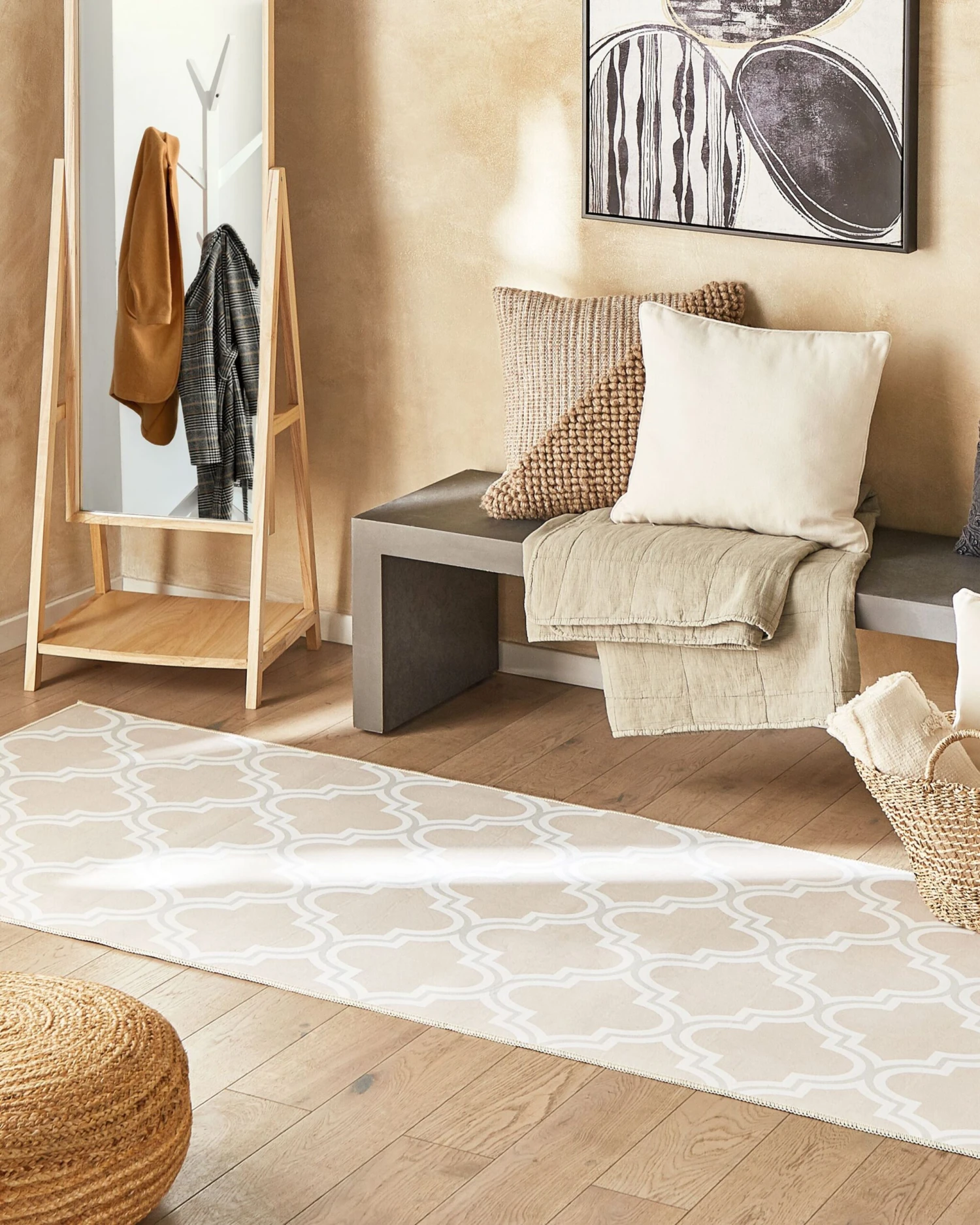 Matto Kangas Beige KADAYAL Useita Kokoja - Image 2