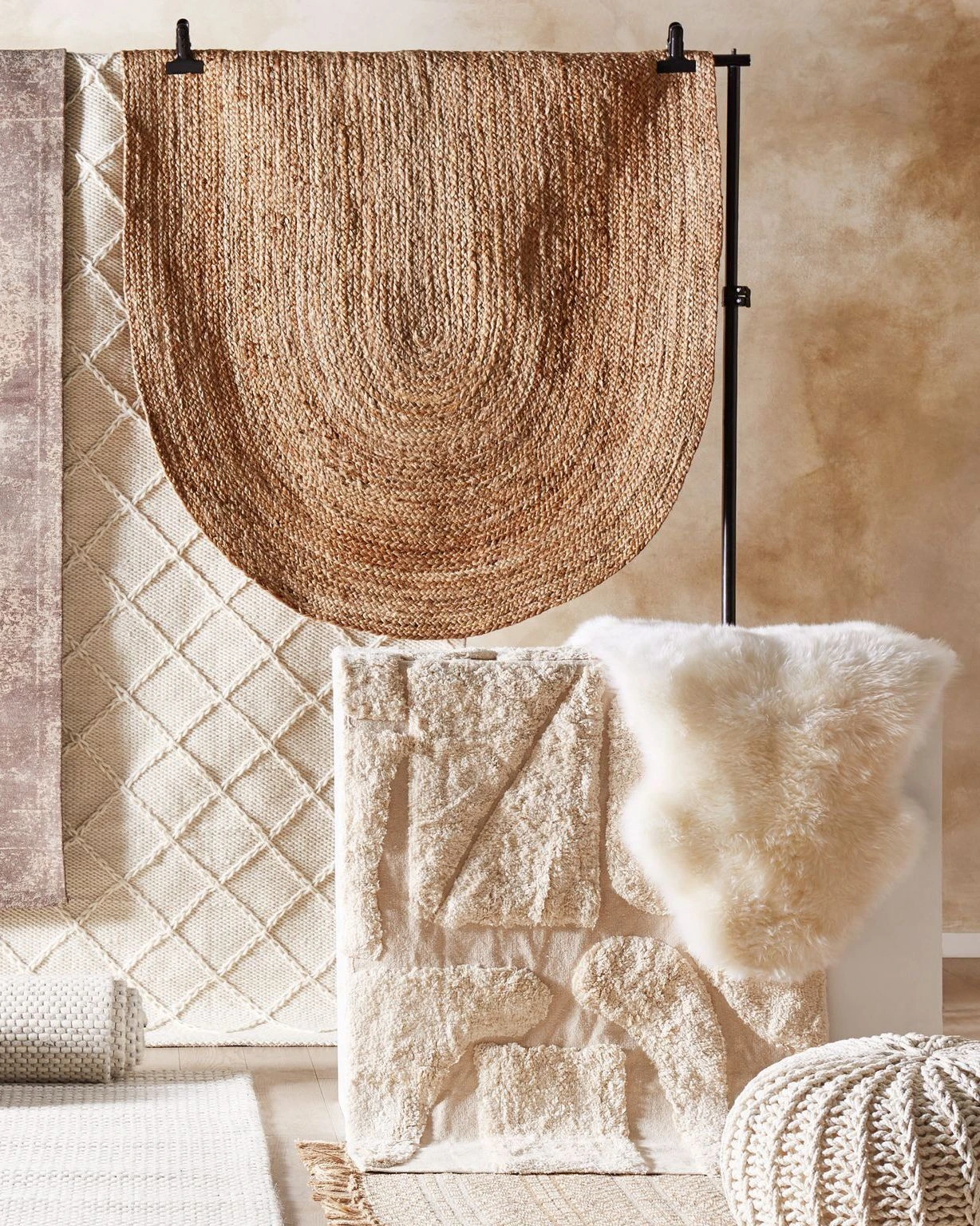 Matto Juutti Beige DEMIRCI Useita Kokoja - Image 7