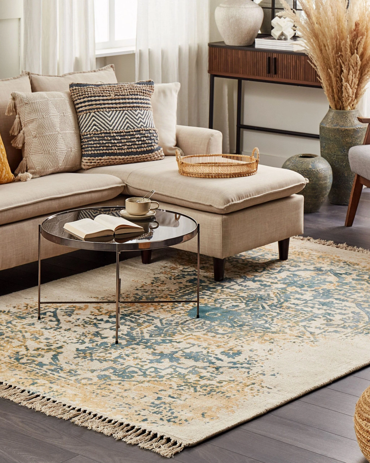 Matto Viskoosi Keltainen/tummanvihreä BOYALI Useita Kokoja 4 Matto Viskoosi Keltainen/tummanvihreä BOYALI Useita Kokoja - Image 2