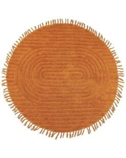 Pyöreä Matto Puuvilla Oranssi ⌀ 140 Cm HALFETI 11 Pyöreä Matto Puuvilla Oranssi ⌀ 140 Cm HALFETI -MattoMoodi kauppa undef src sa picid 837556 type whitesh image