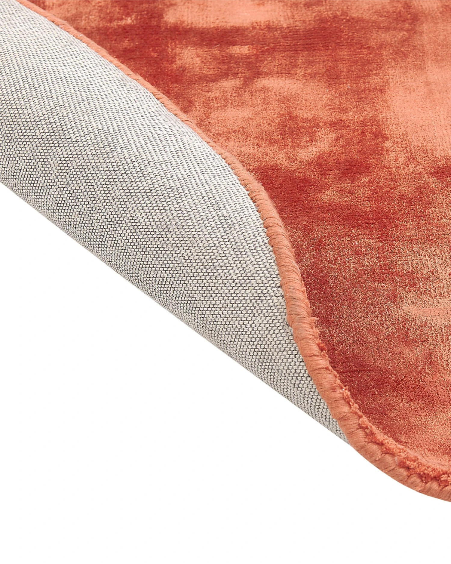 Pyöreä Matto Viskoosi Oranssi ⌀ 140 Cm GESI II - Image 5