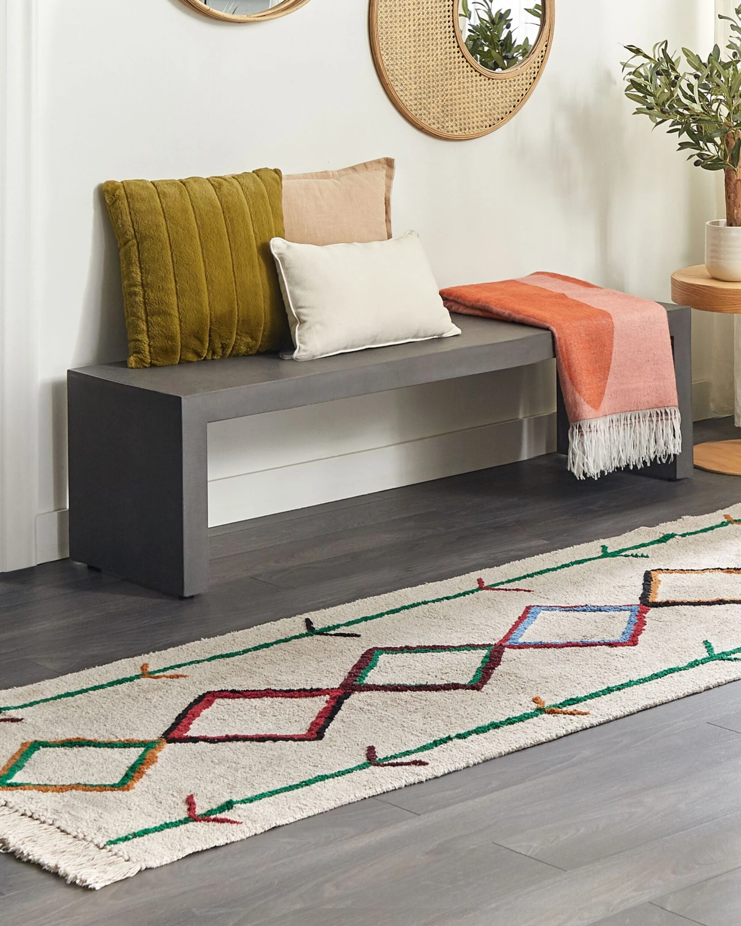 Matto Puuvilla Beige CETMI Useita Kokoja - Image 2