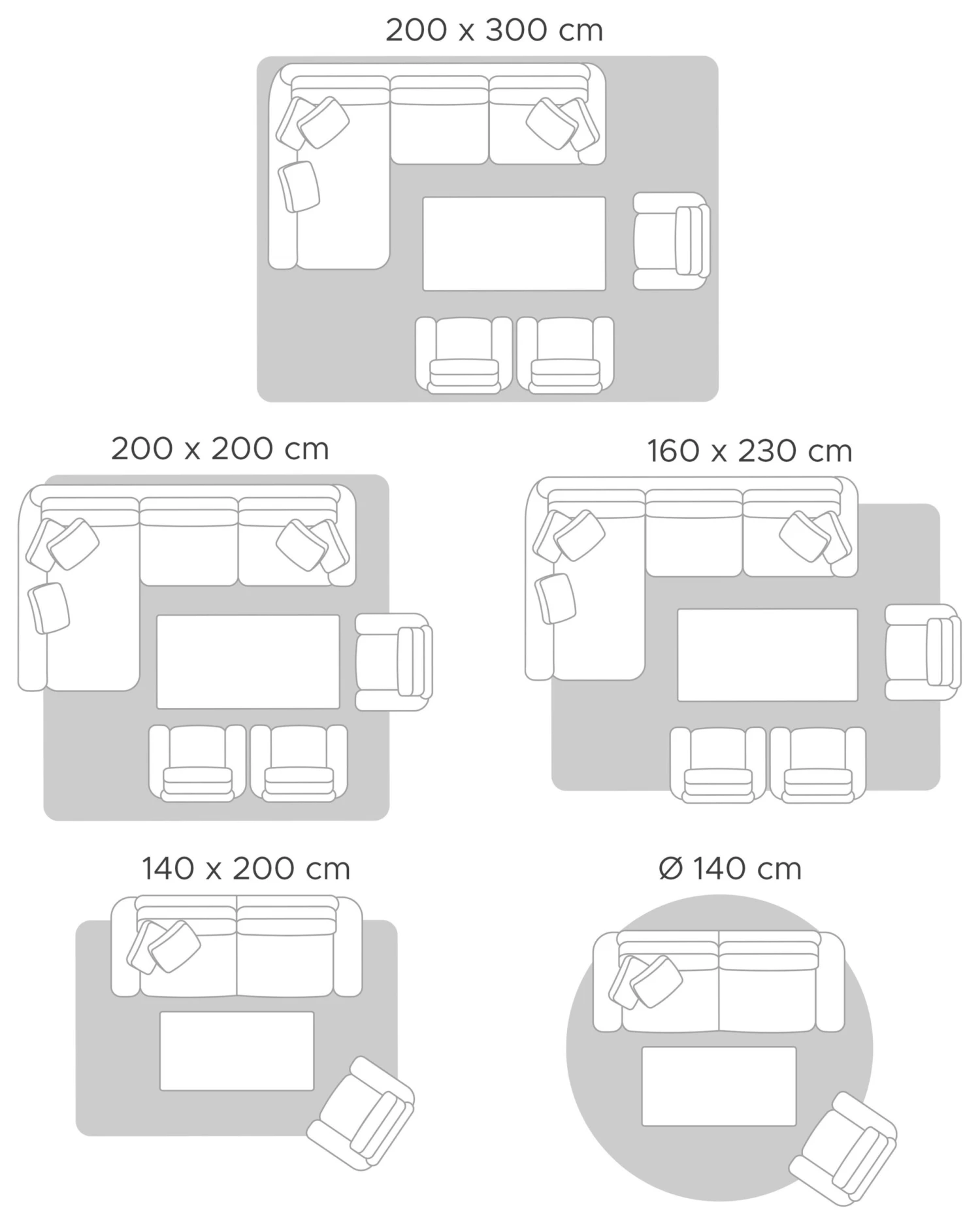 Matto Viskoosi Sininen/beige AKARSU Useita Kokoja - Image 7