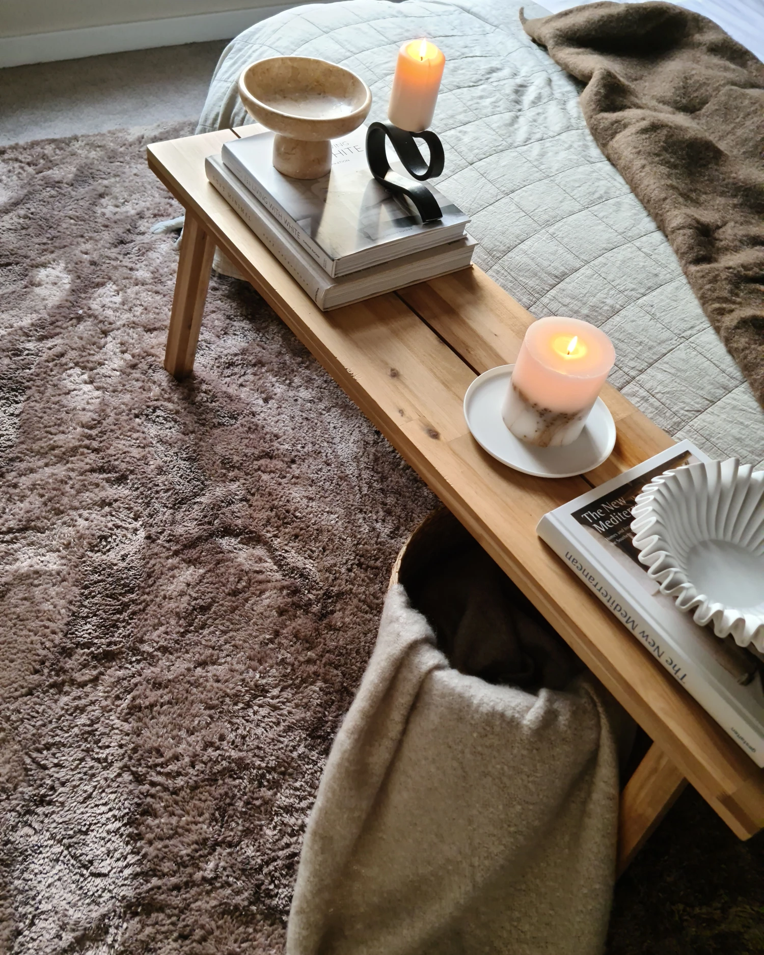 Matto Kangas Vaaleanruskea EVREN Useita Kokoja 6 Matto Kangas Vaaleanruskea EVREN Useita Kokoja - Image 4