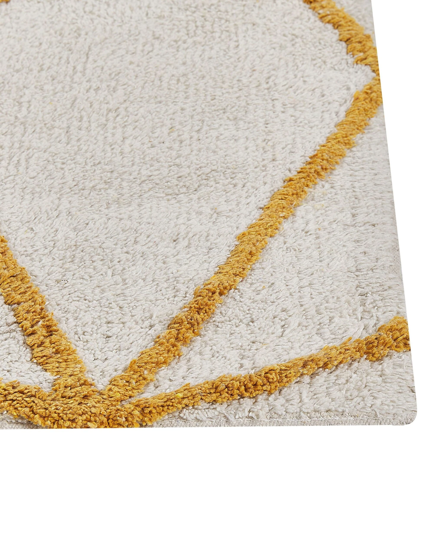 Matto Puuvilla Luonnonvalkoinen/keltainen 160 X 230 Cm MARAND 7 Matto Puuvilla Luonnonvalkoinen/keltainen 160 X 230 Cm MARAND - Image 5