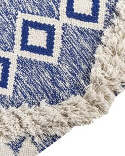 Matto Puuvilla Vaalea Beige/sininen MANAVGAT Useita Kokoja -MattoMoodi kauppa undef src sa picid 843952 type whitesh image