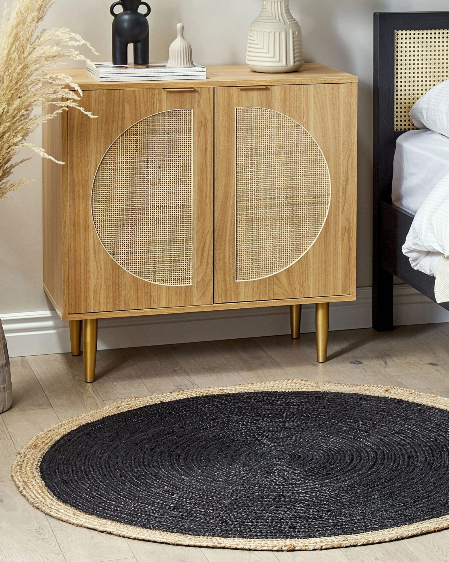 Pyöreä Matto Juutti Musta ⌀ 120 Cm MENEMEN - Image 2