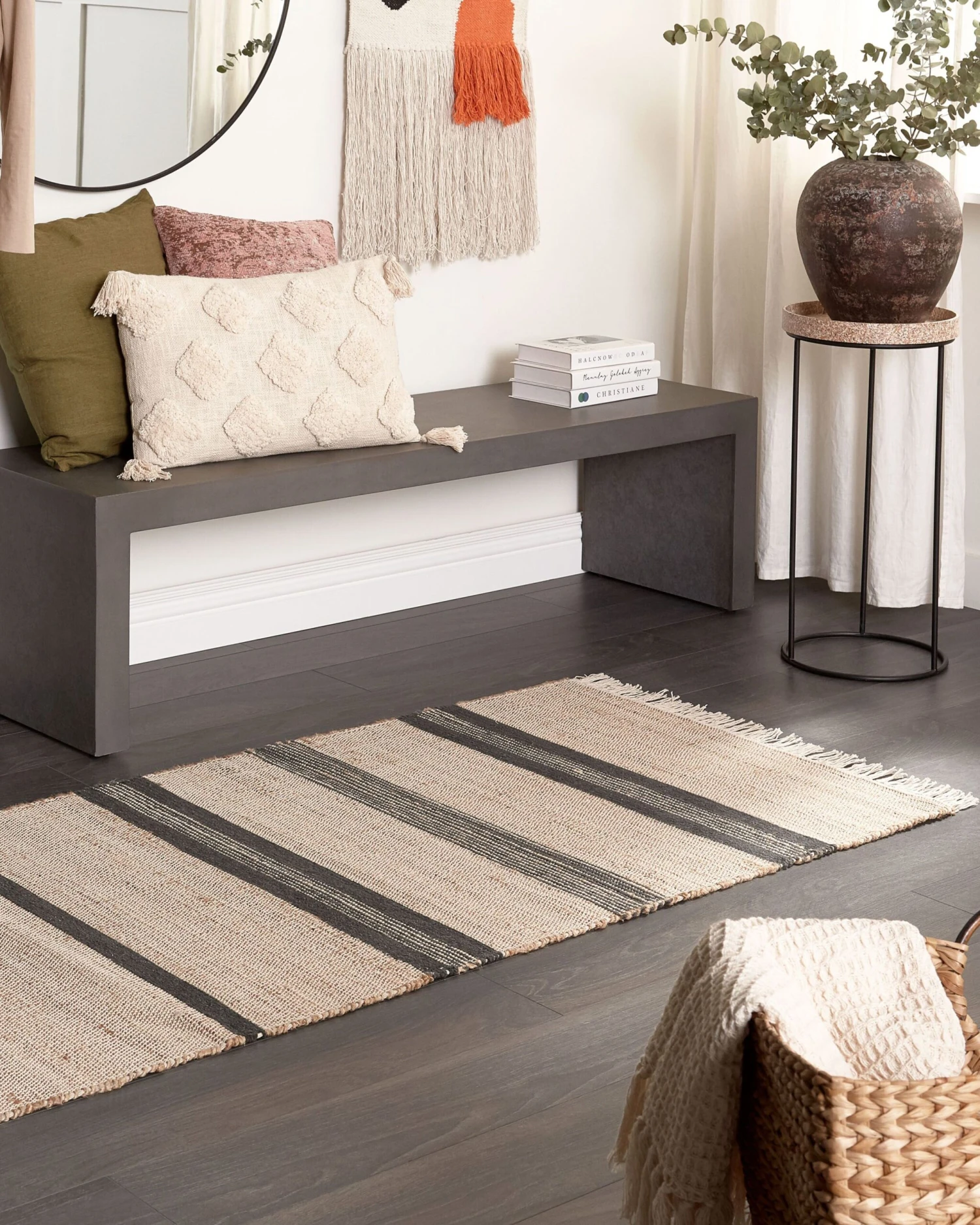 Matto Juutti Beige/harmaa TALPUR Useita Kokoja - Image 2