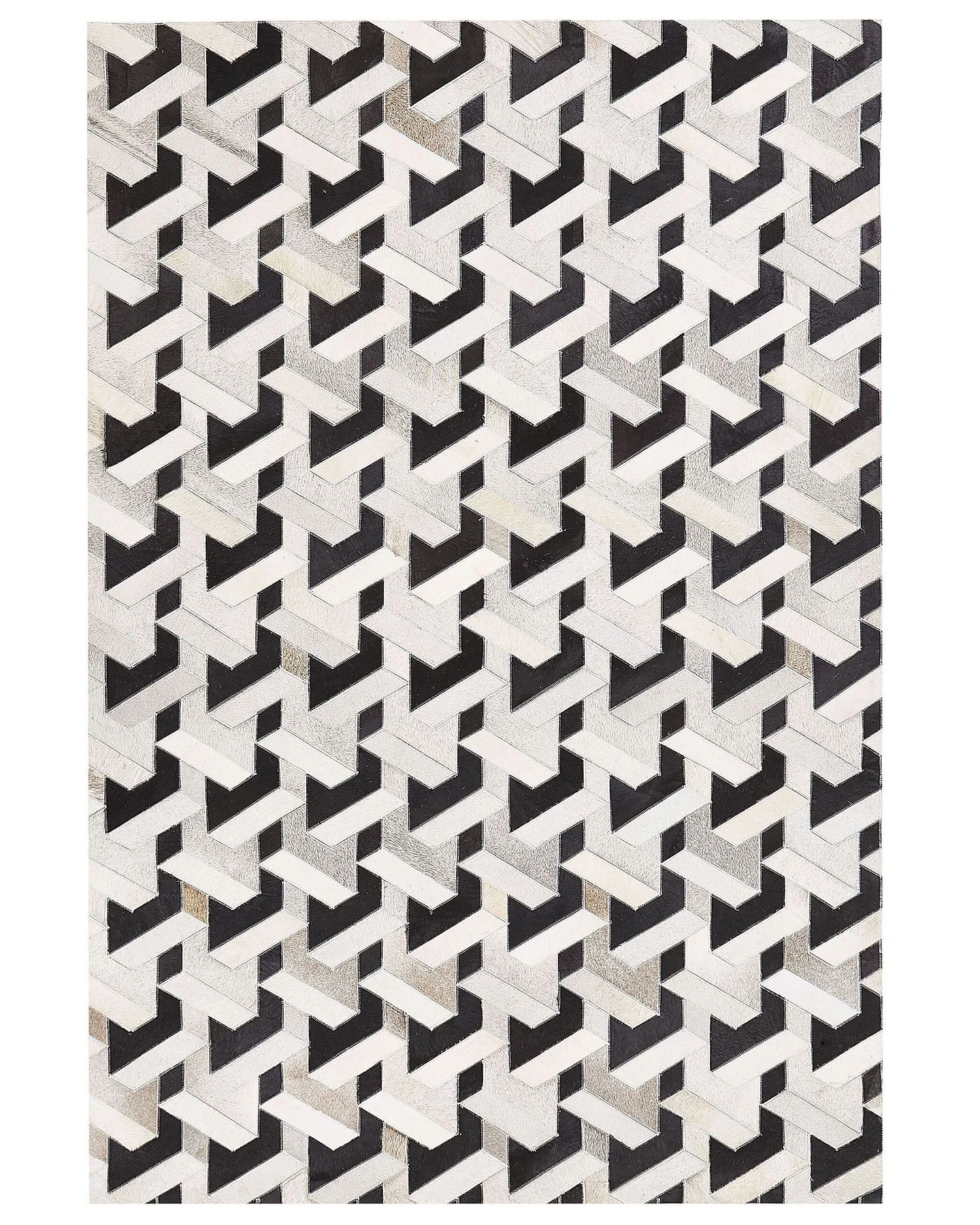 Matto Lehmännahka Musta/harmaa NARMAN Useita Kokoja - Image 4