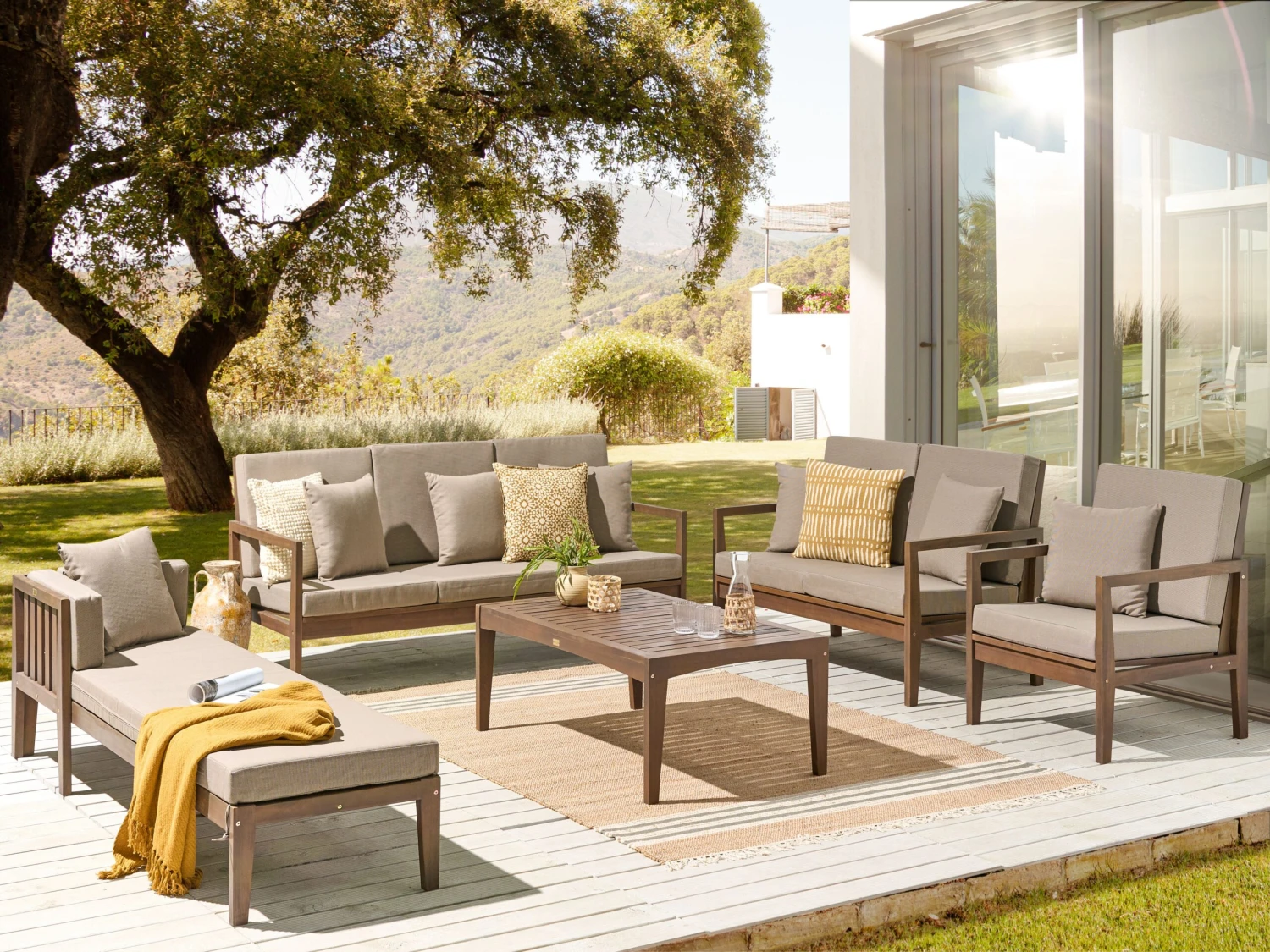 Matto Juutti Beige/harmaa MIRZA Useita Kokoja - Image 3