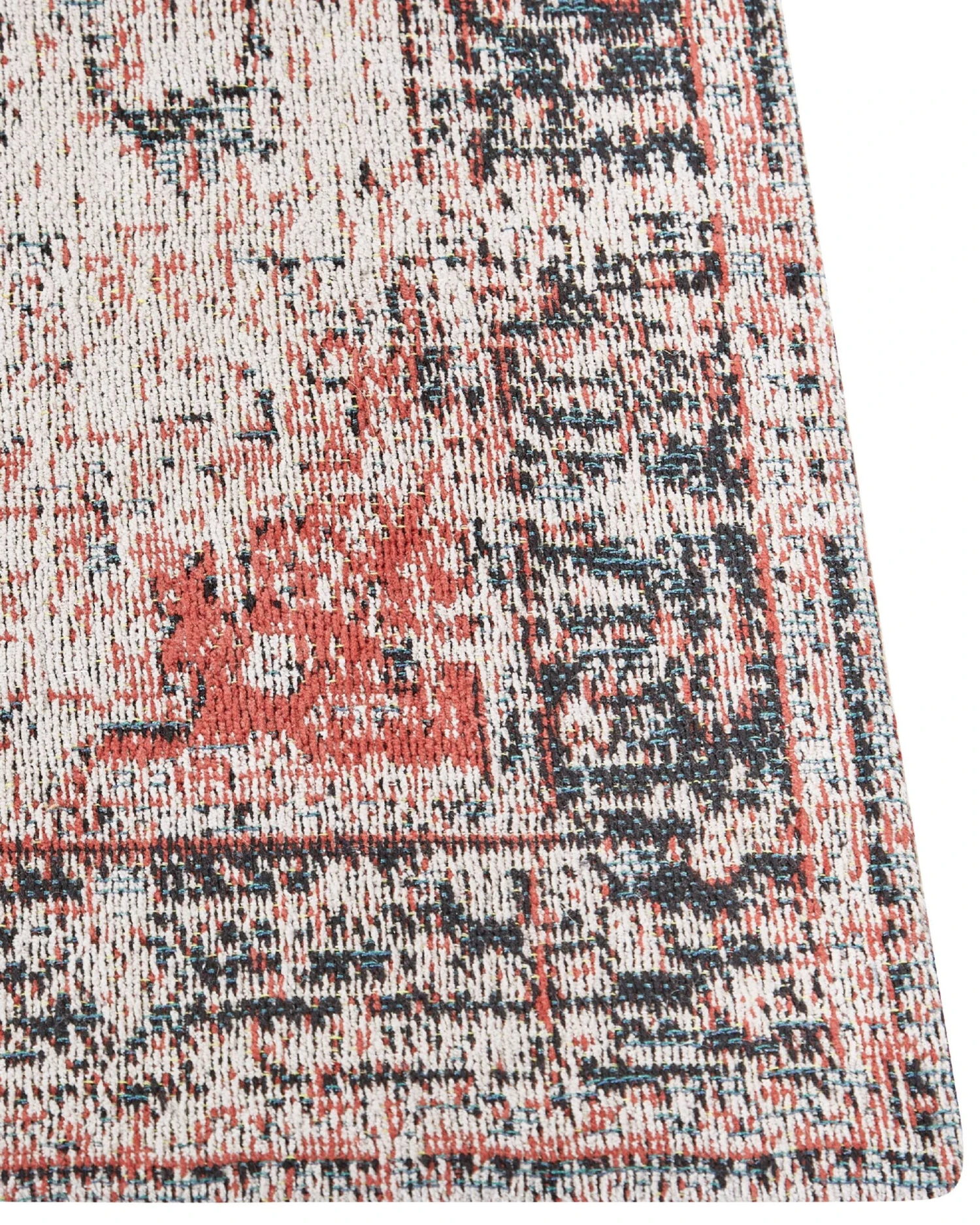 Matto Puuvilla Punainen/beige ATTERA Useita Kokoja - Image 3