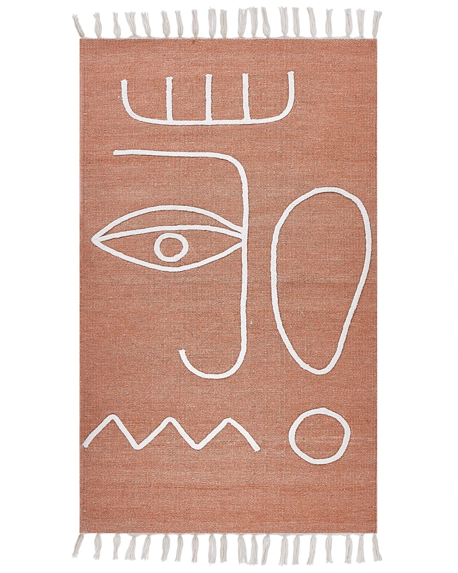 Matto Kangas Vaalea Punainen YAVU Useita Kokoja